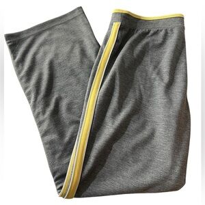 SJB Active Gray Pants with Pastel Yellow Stripe, Size L
